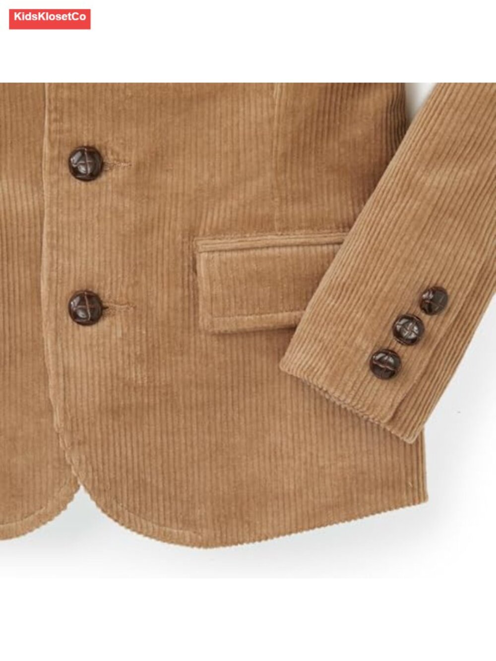 Boys Corduroy Blazer Organic Cotton Sport Coat Faux Suede Elbow Patches - Picture 5 of 6